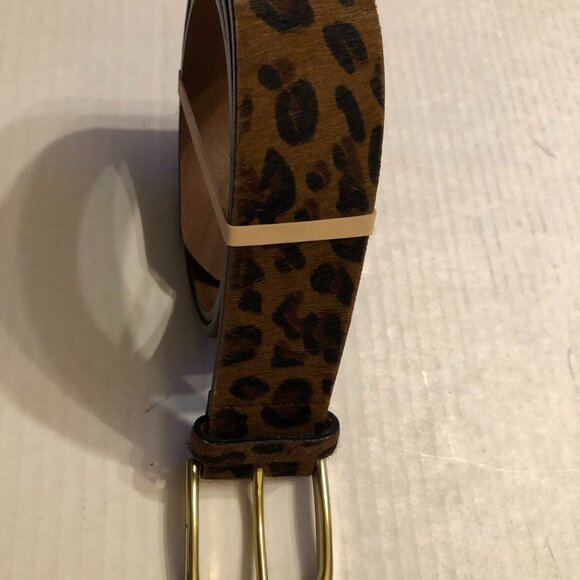 J.crew women's new brown leather belt  size: S  width: 1 3/8"  LENGTH: 40" - Picture 2 of 7